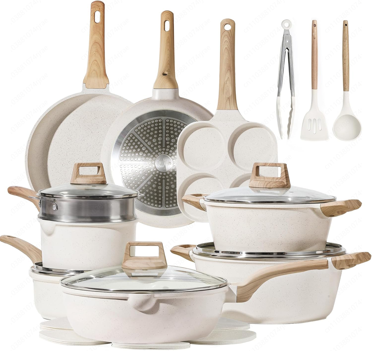 Home Cooking Set - Hot Selling Write Granite Cookware Set