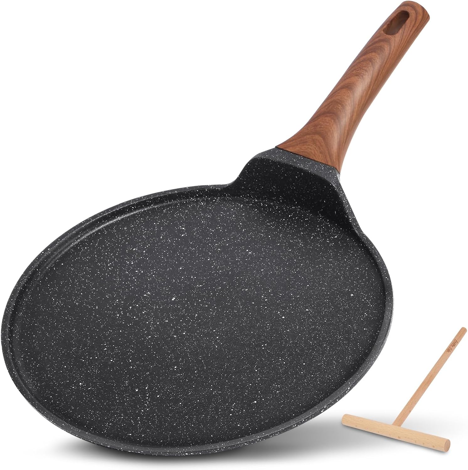 Crepe Pan Nonstick - 11 Inch Crepe Pan with Spreader,