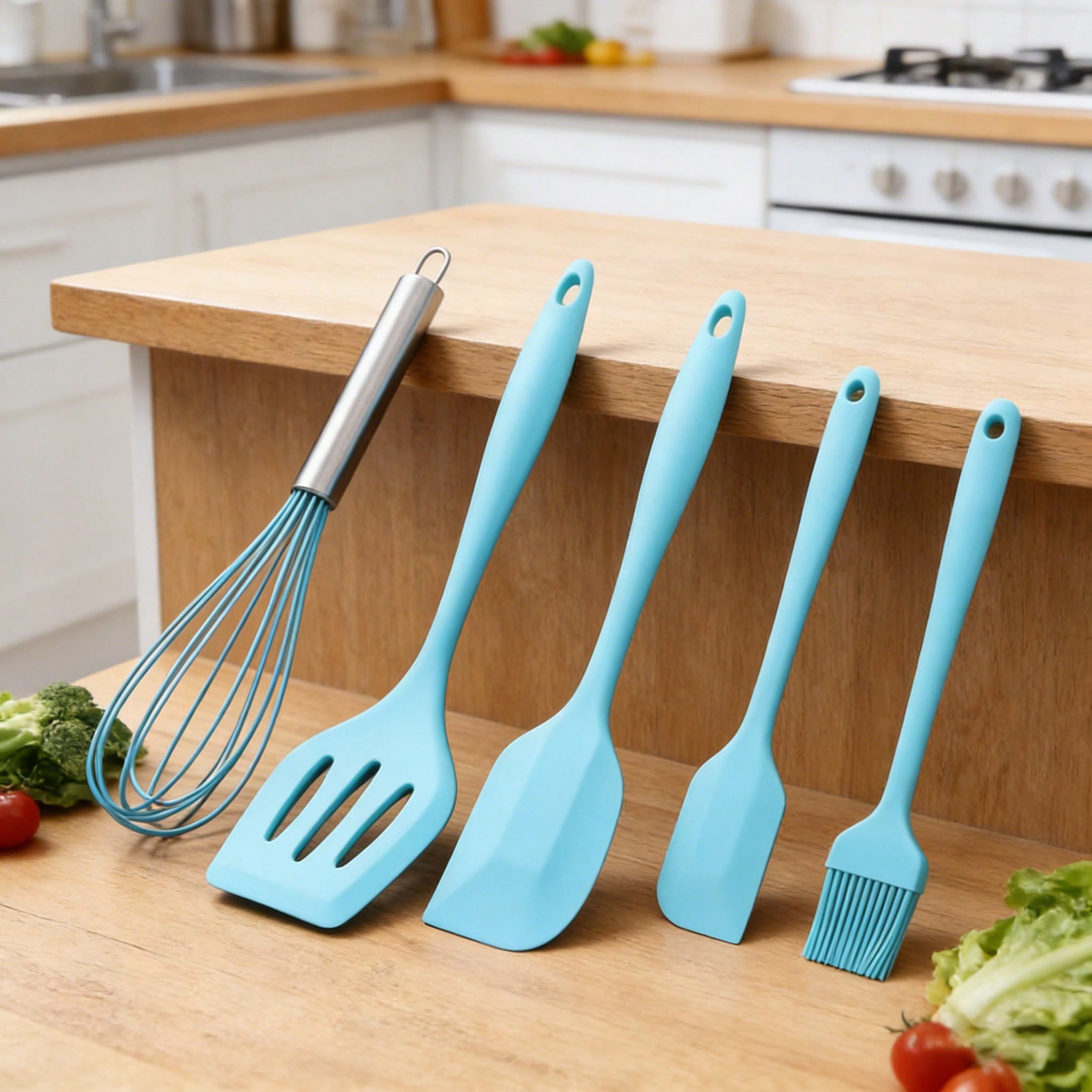 Home Cooking Set - Silicone Cooking Utensils Set, 5 Pcs