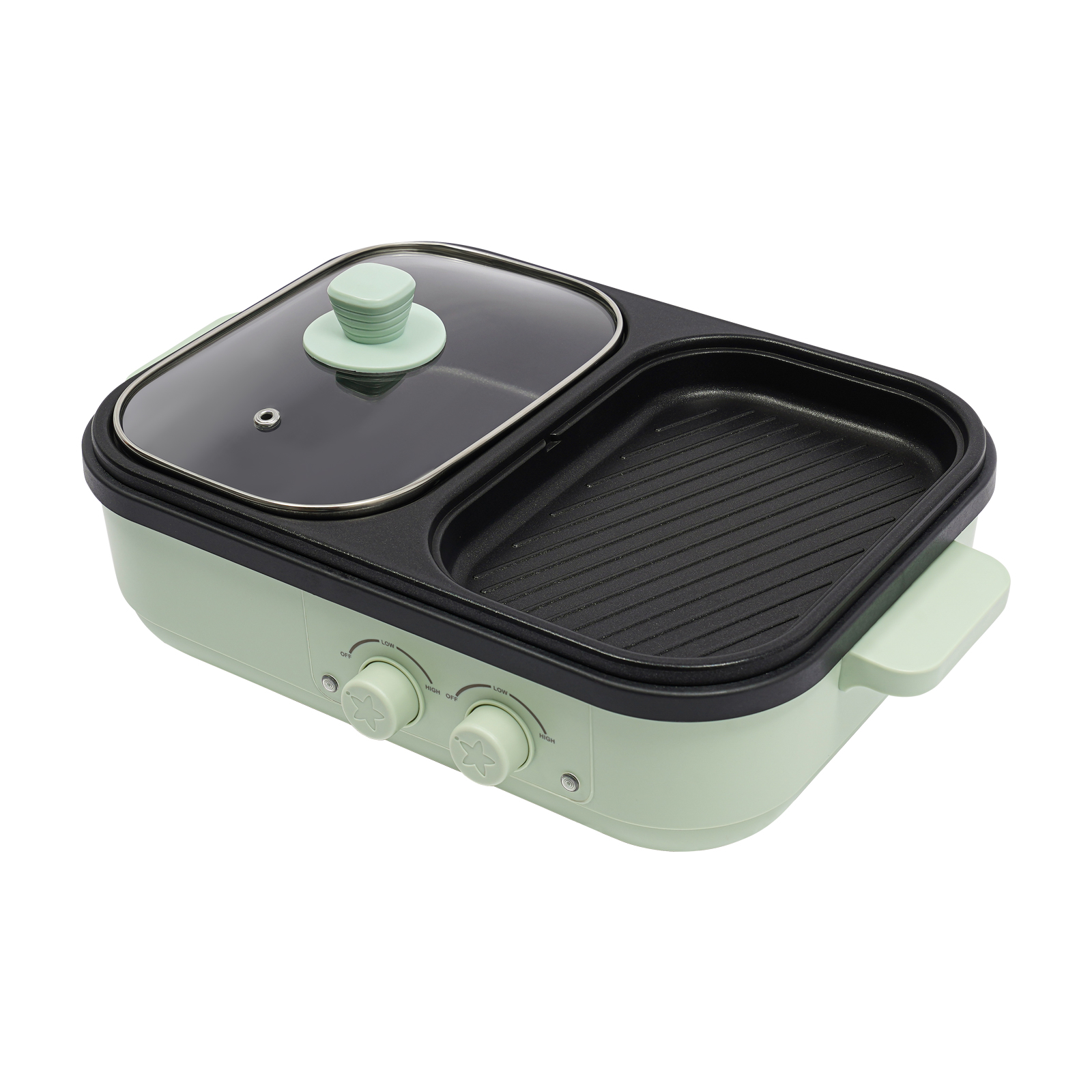 Crepe Pan Nonstick - Green Black 2 In 1 Electric