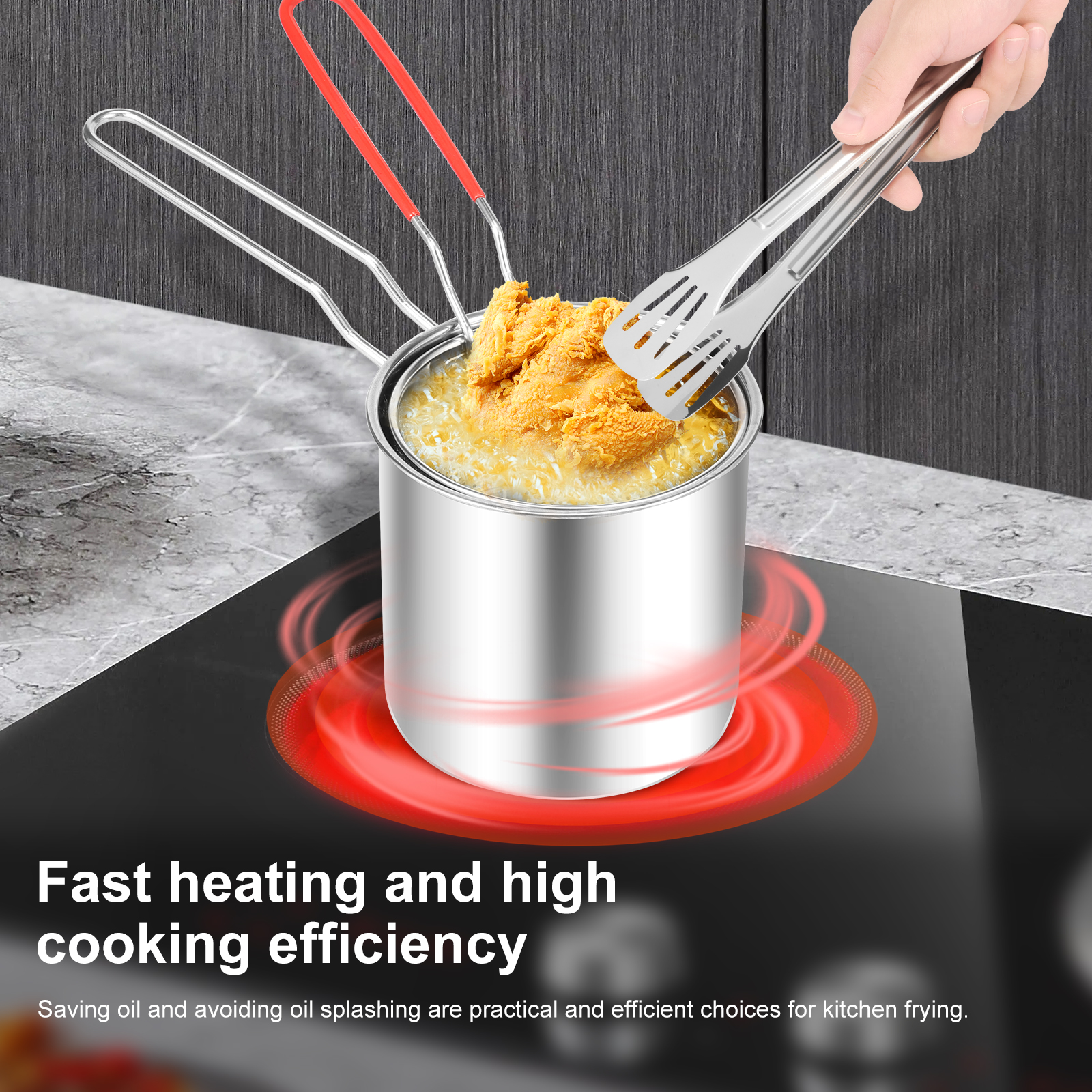Deep Fryer Pots Stainless Stee - Crepe Pan Nonstick ulasan dan harga