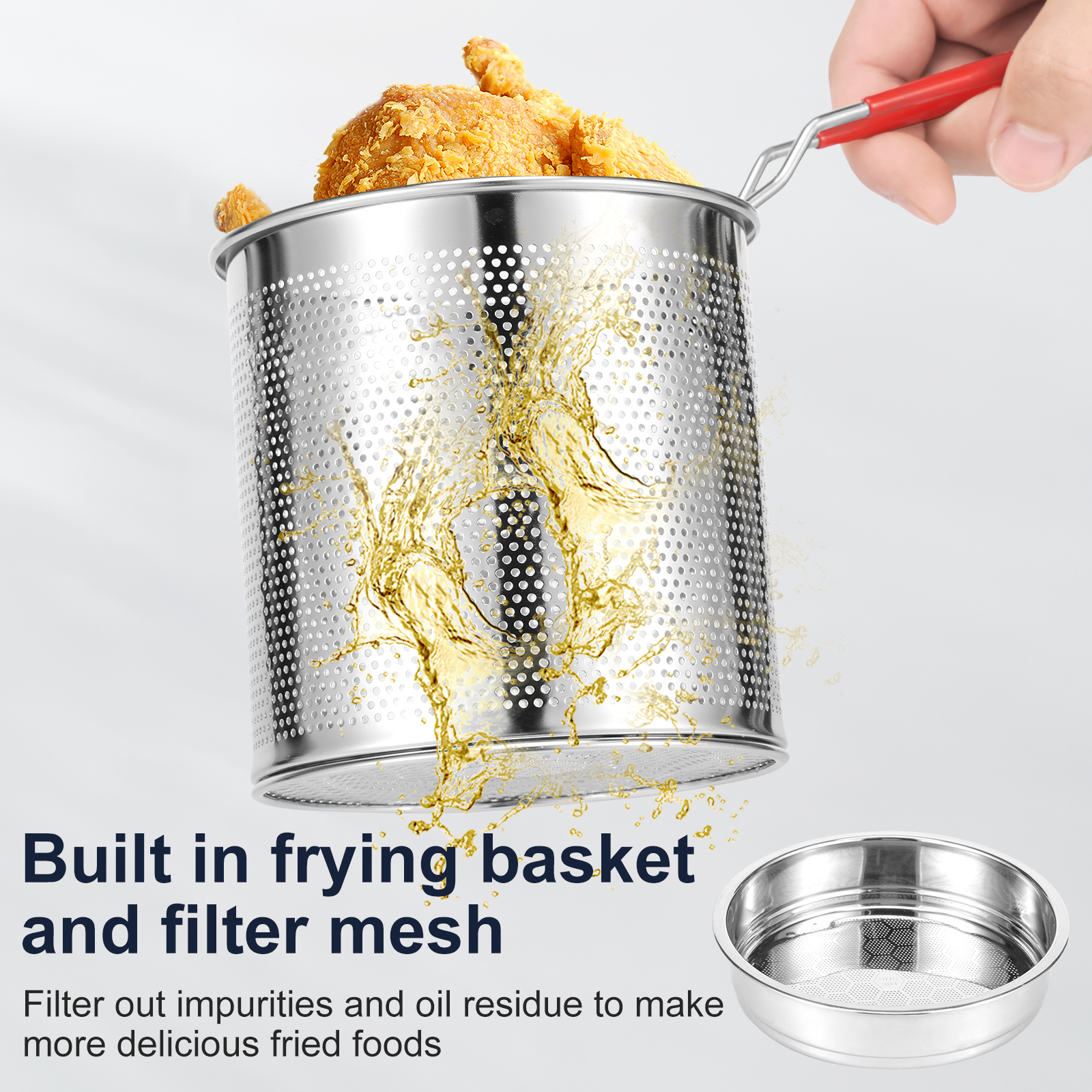 Deep Fryer Pots Stainless Stee - Crepe Pan Nonstick ulasan dan harga