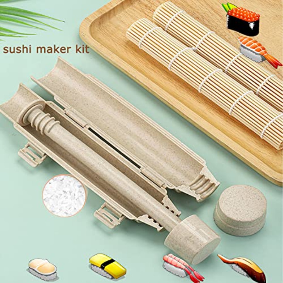 Sushi Making Kit with 2 Bamboo - Sushi Mat Bamboo ulasan dan harga