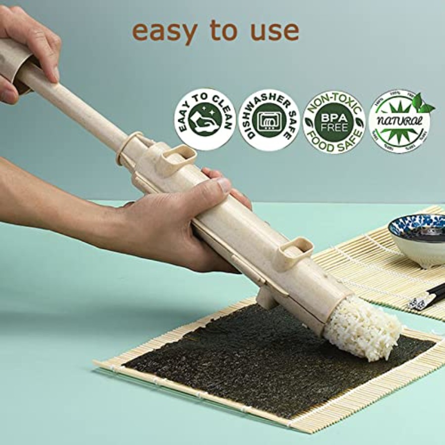 Sushi Making Kit with 2 Bamboo - Sushi Mat Bamboo ulasan dan harga