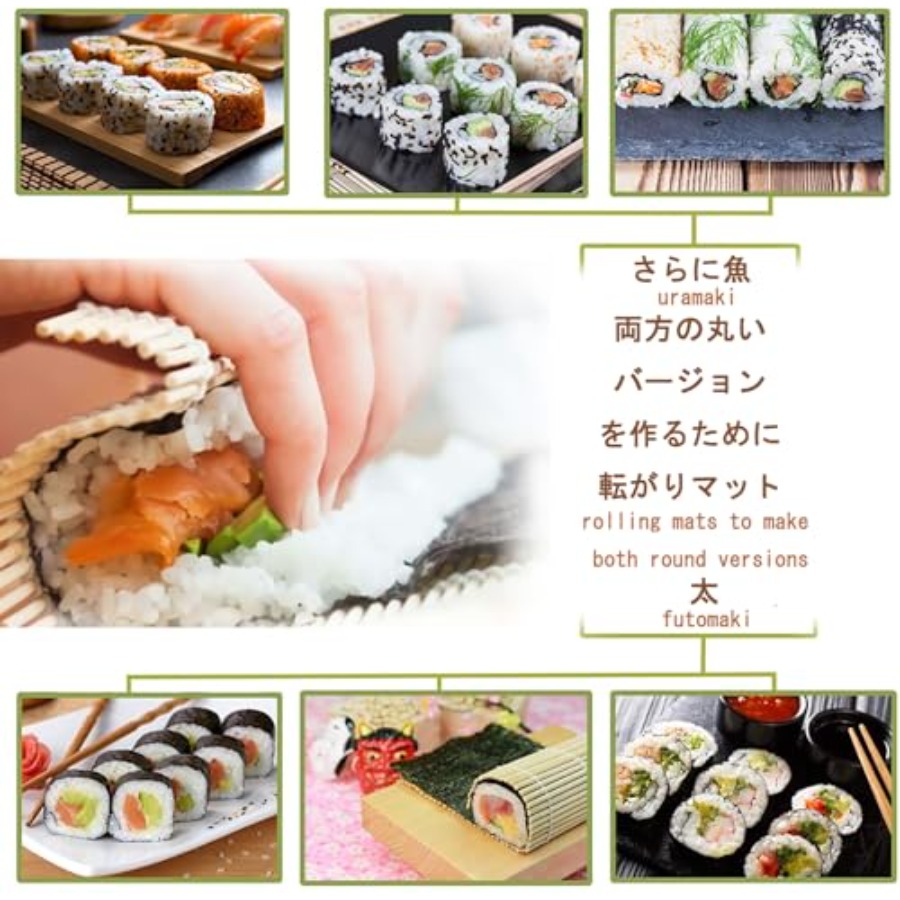 Sushi Making Kit with Bamboo S - Sushi Mat Bamboo ulasan dan harga