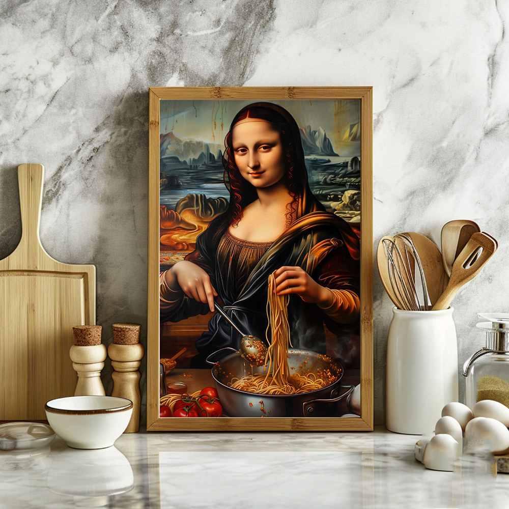 Funny Mona Lisa With Cooking I - Home Cooking In Italian ulasan dan harga