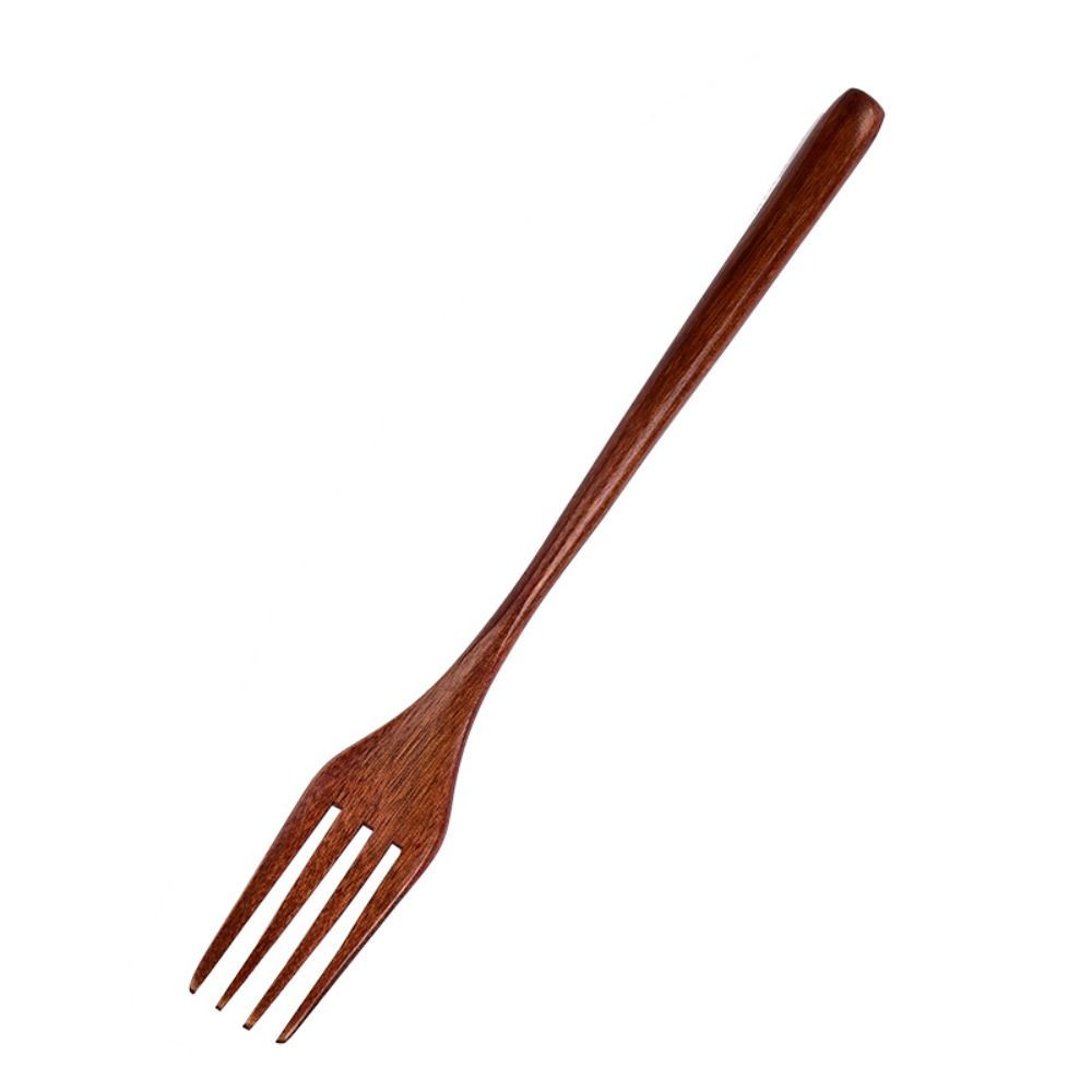 Natural Wooden Spoon Fork Dinn - Home Cooking Set ulasan dan harga