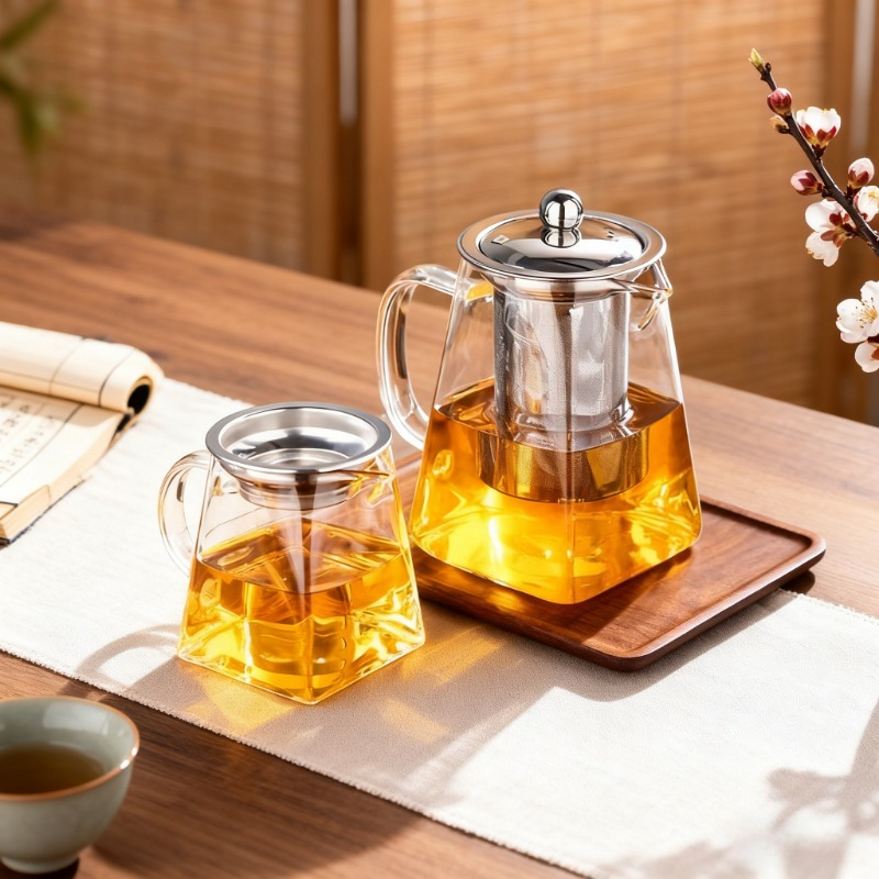 Glass Teapot with Infuser Tea  - Home Cooking Set ulasan dan harga
