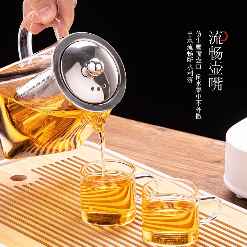 Glass Teapot with Infuser Tea  - Home Cooking Set ulasan dan harga
