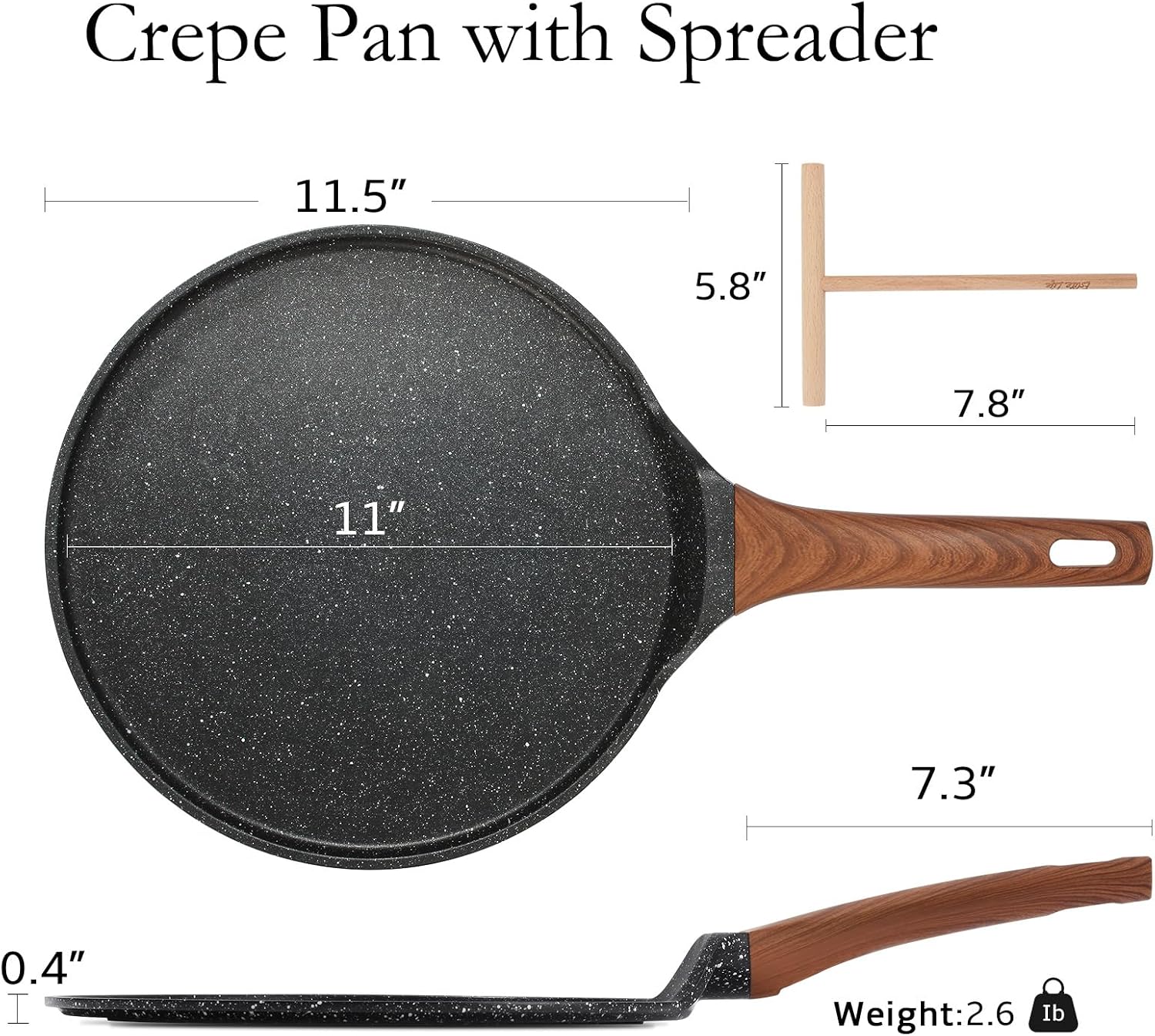 11 Inch Crepe Pan with Spreade - Crepe Pan Nonstick ulasan dan harga
