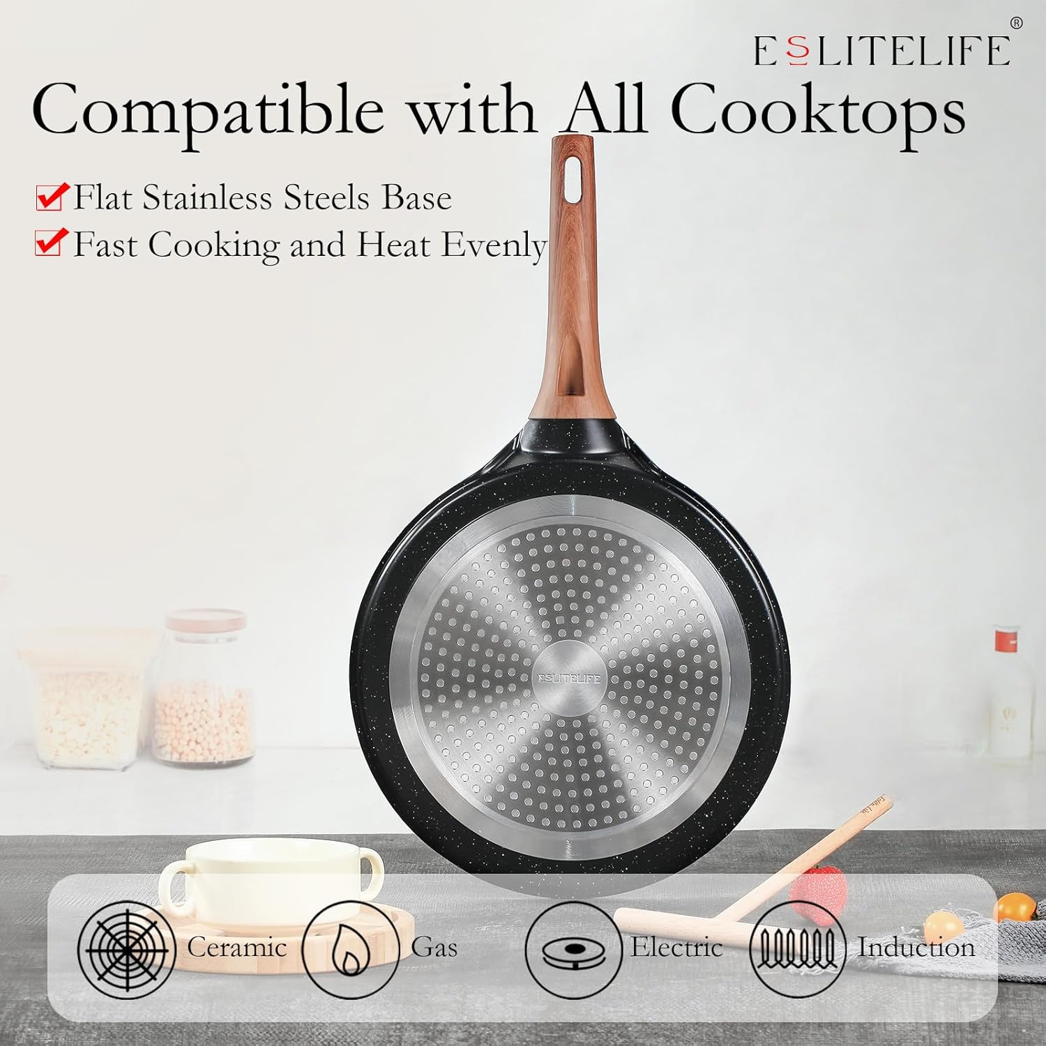 11 Inch Crepe Pan with Spreade - Crepe Pan Nonstick ulasan dan harga