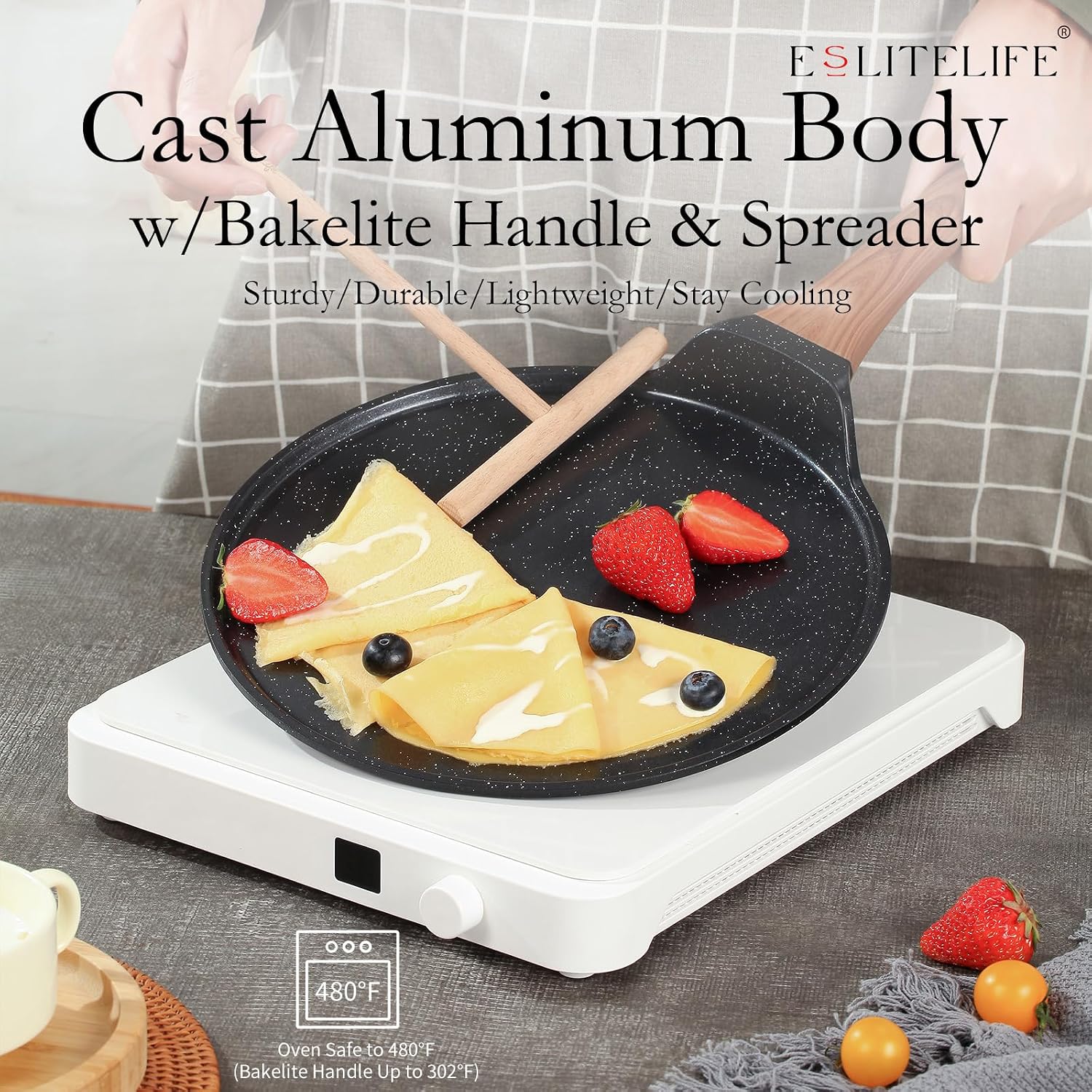 11 Inch Crepe Pan with Spreade - Crepe Pan Nonstick ulasan dan harga