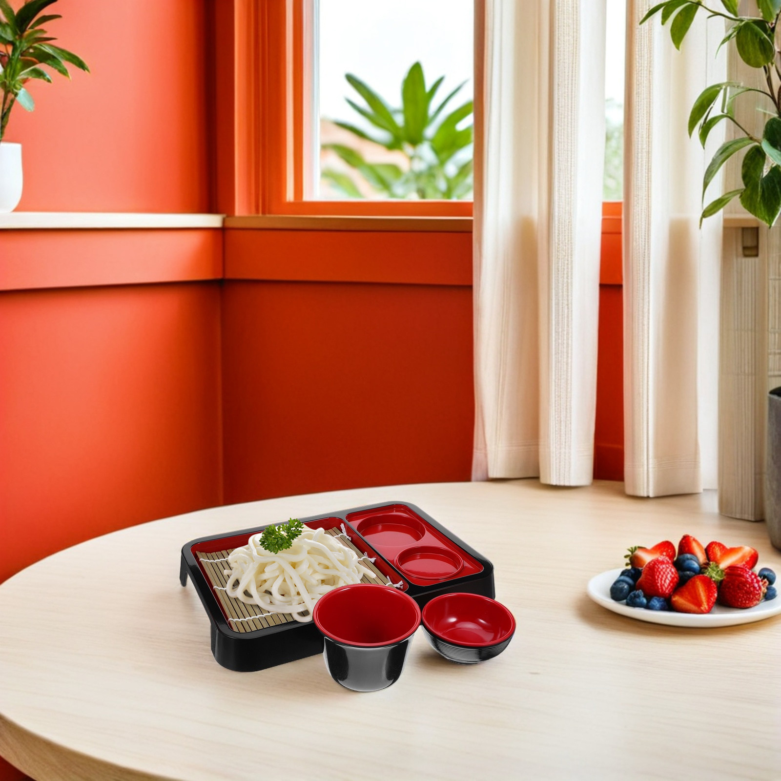 Cold Noodle Dish Soba Udon Foo - Sushi Mat Bamboo ulasan dan harga
