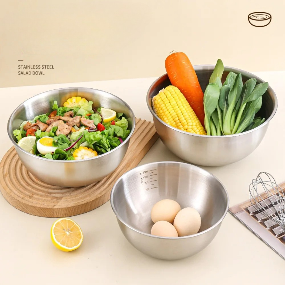 3pcs Stainless Steel Bowl Set  - Home Cooking Set ulasan dan harga