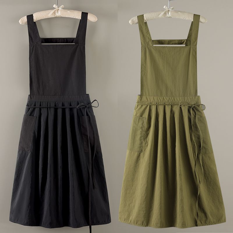 Elegant Ruffled Bib Apron, Sta - Home Cooking Service ulasan dan harga