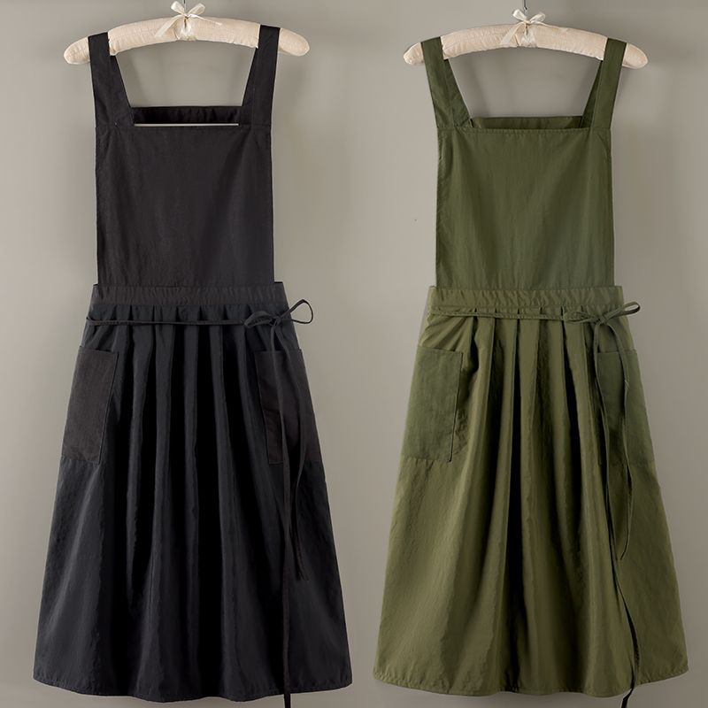 Elegant Ruffled Bib Apron, Sta - Home Cooking Service ulasan dan harga