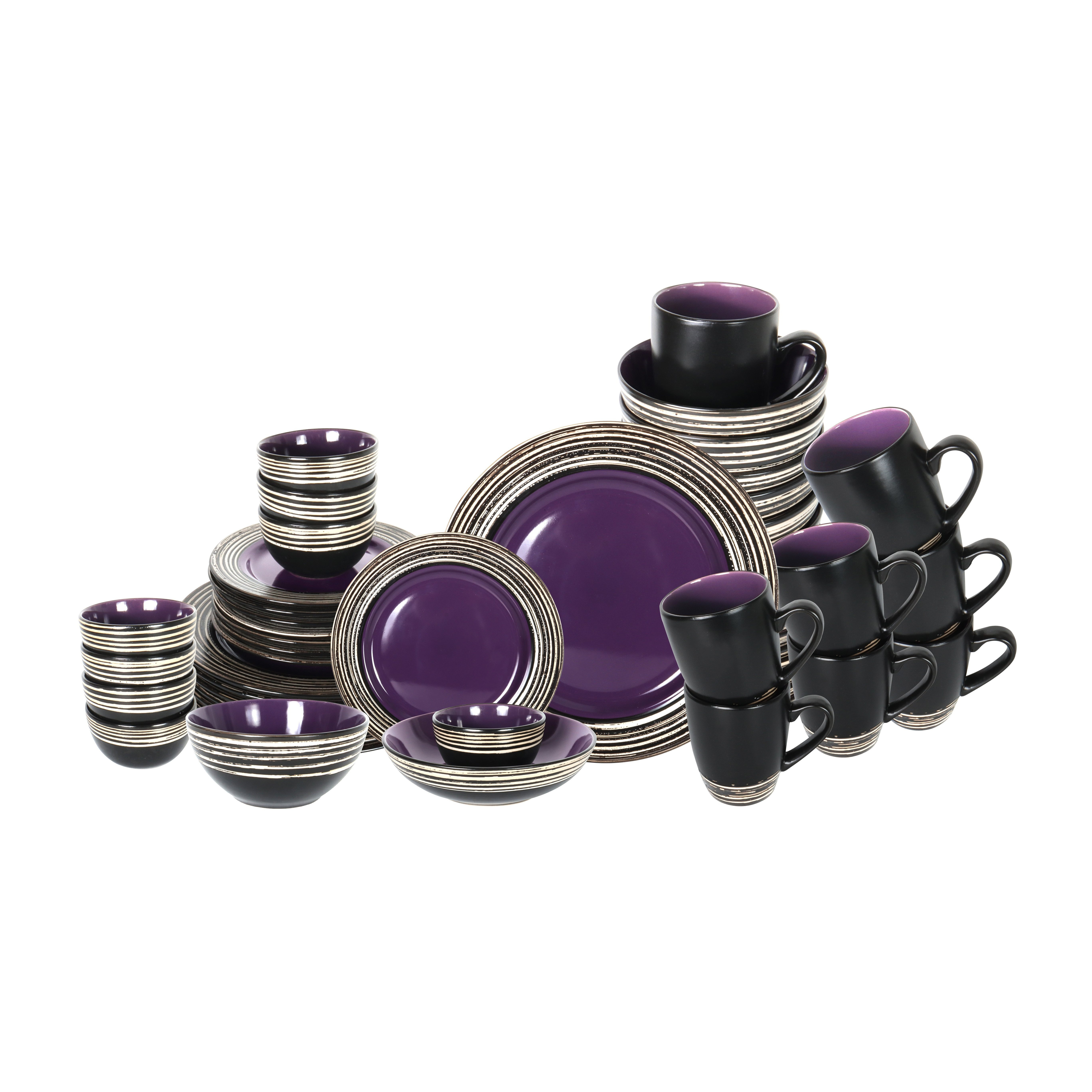 48pcs Stoneware Dinnerware Set - Home Cooking Service ulasan dan harga