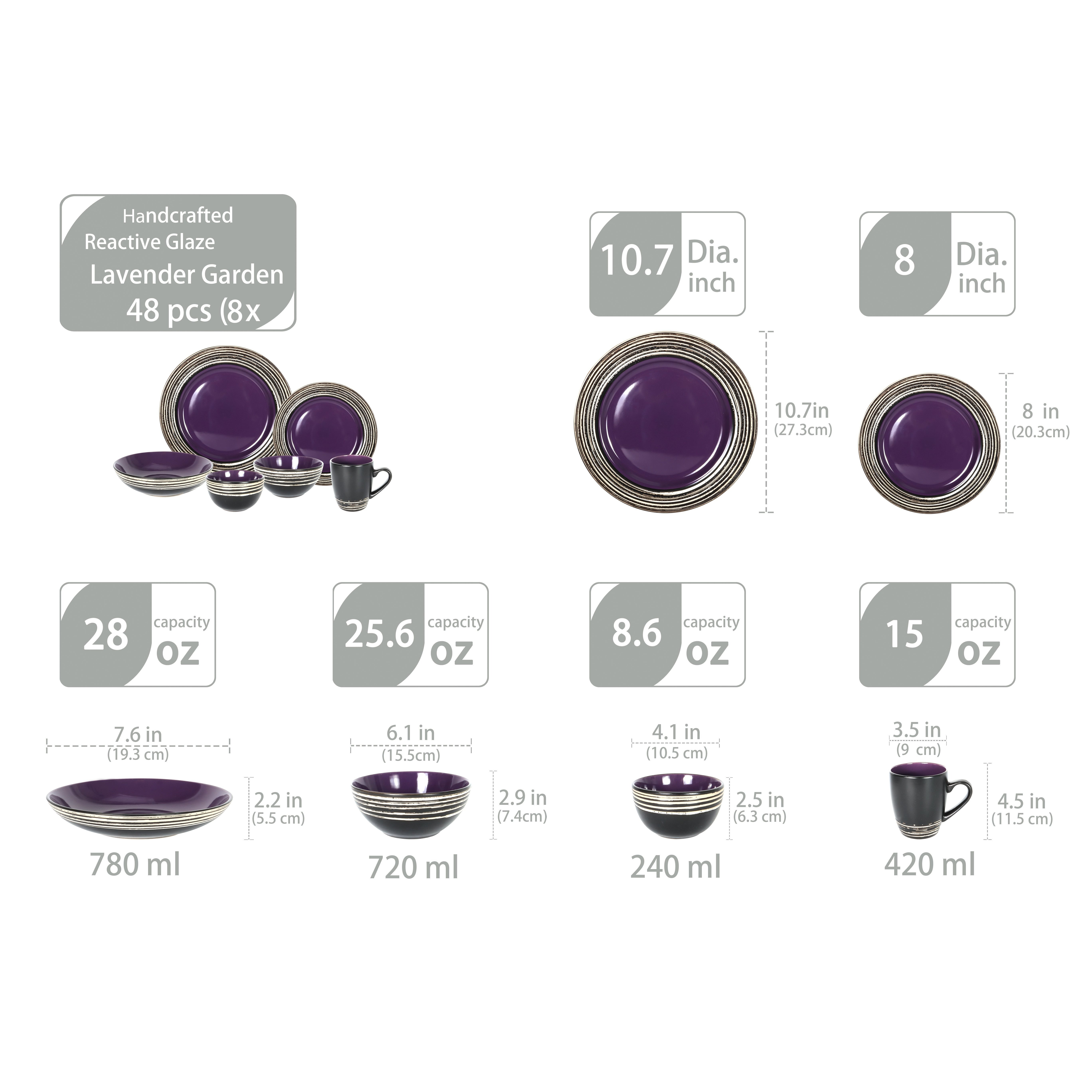 48pcs Stoneware Dinnerware Set - Home Cooking Service ulasan dan harga